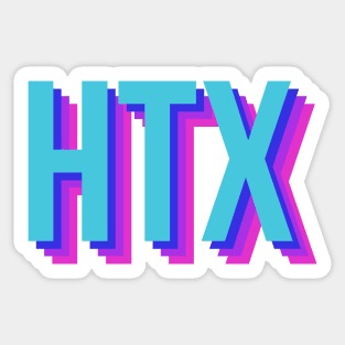 HTX in blue & purple Sticker